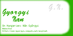 gyorgyi nan business card